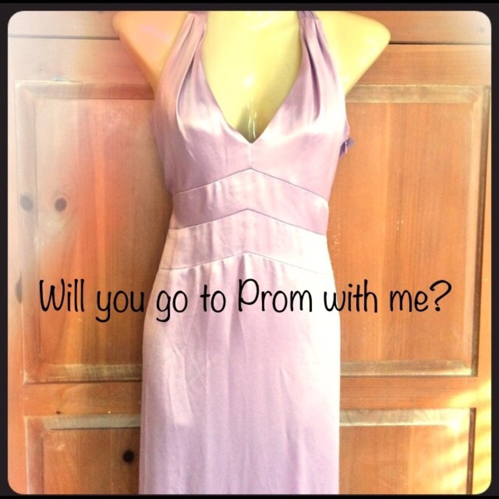 NWT BCBG Max Azria Lilac Formal Gown w Train Prom