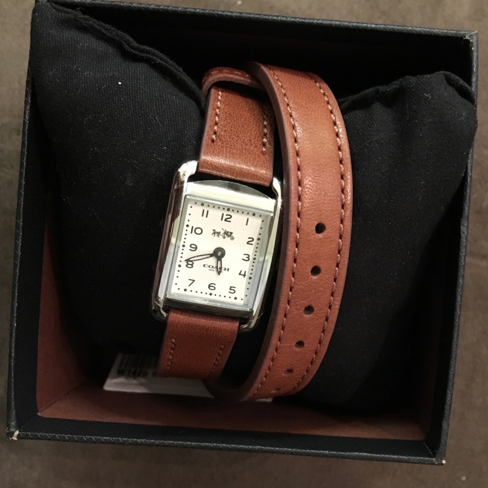 Coach brown wrap watch