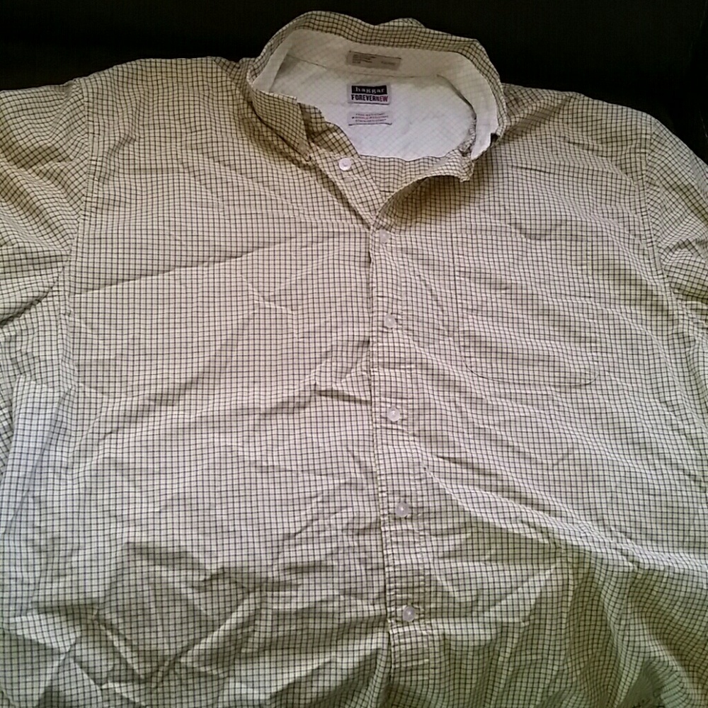 Men's button up yellow shirt size XXL