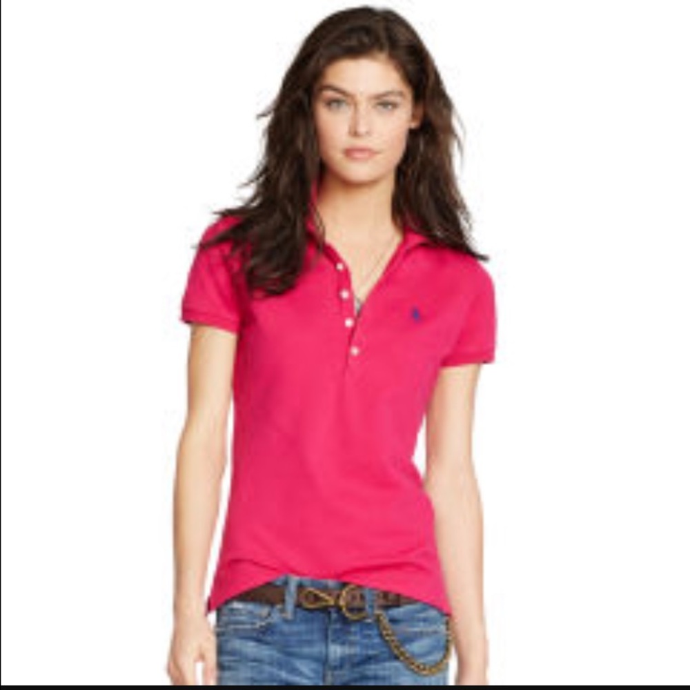 Red Ralph Lauren skinny fit polo!