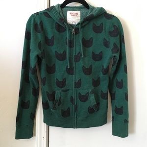 Green cat hoodie