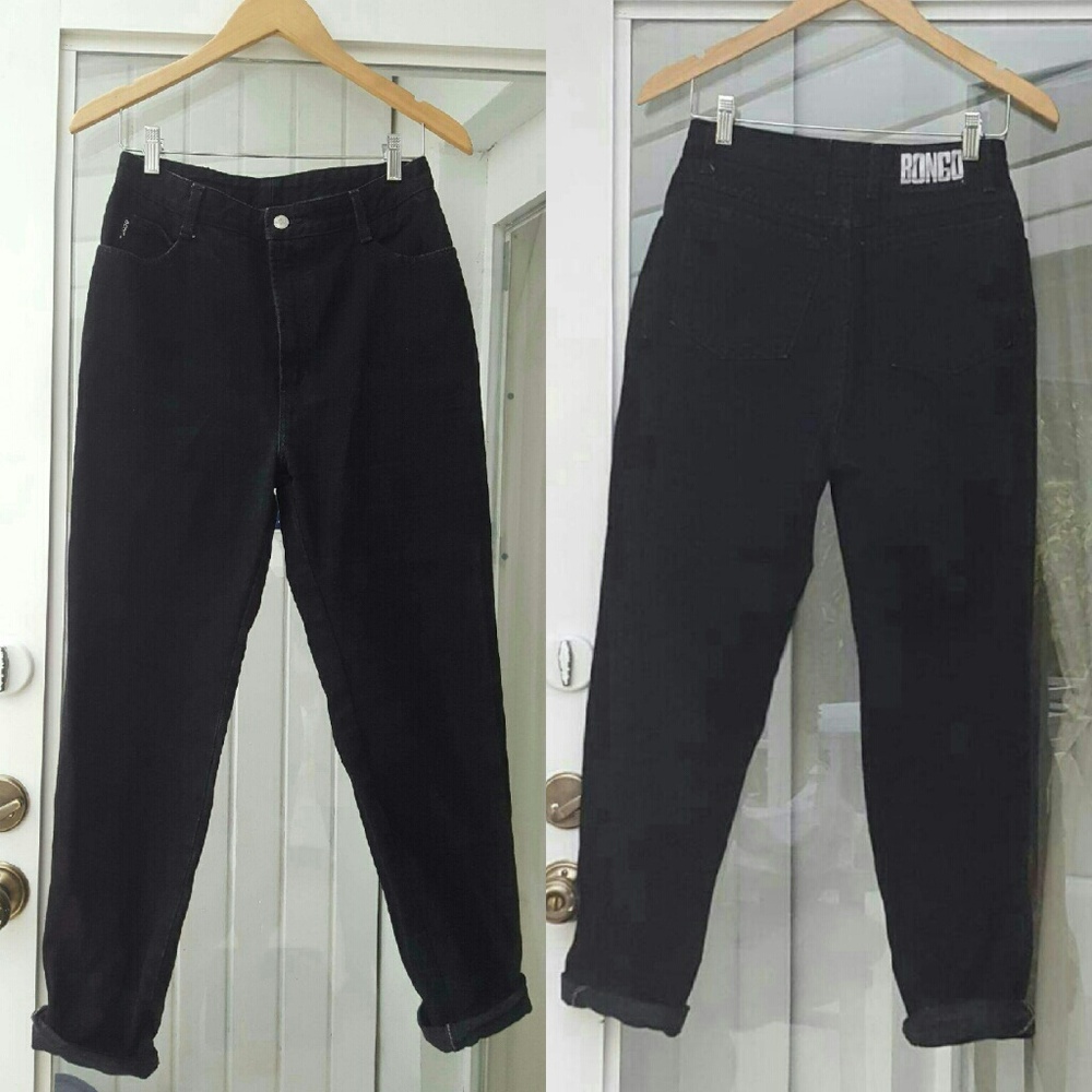Vintage Bongo black high waisted mom jeans