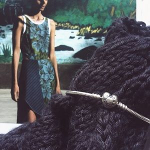 Pandora Silver Charm Bracelet with Heart Clasp