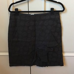 Anthropologie navy ruffle skirt