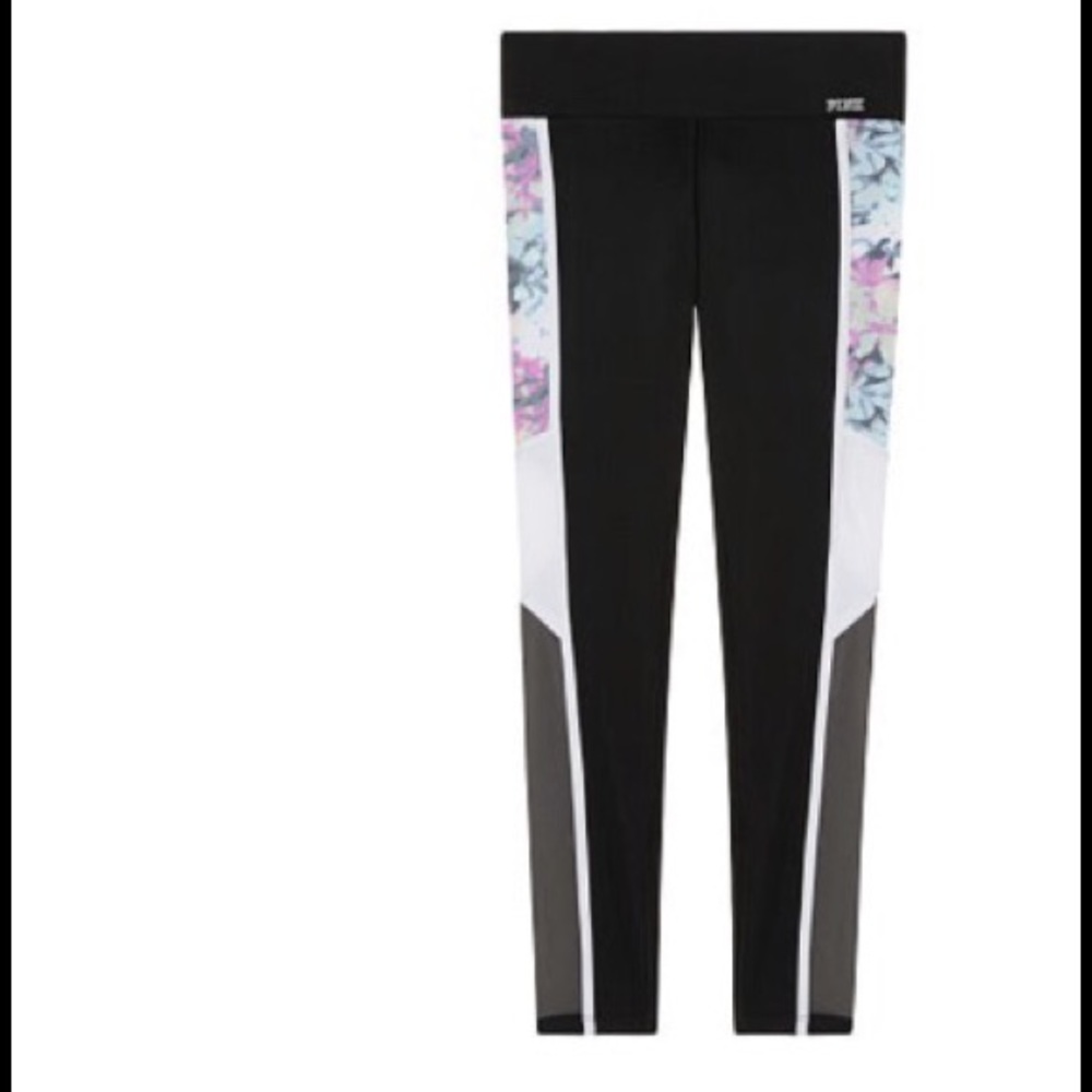 PINK Ultimate Leggings Marble Stripe with Mesh LG - Picture 3 of 4