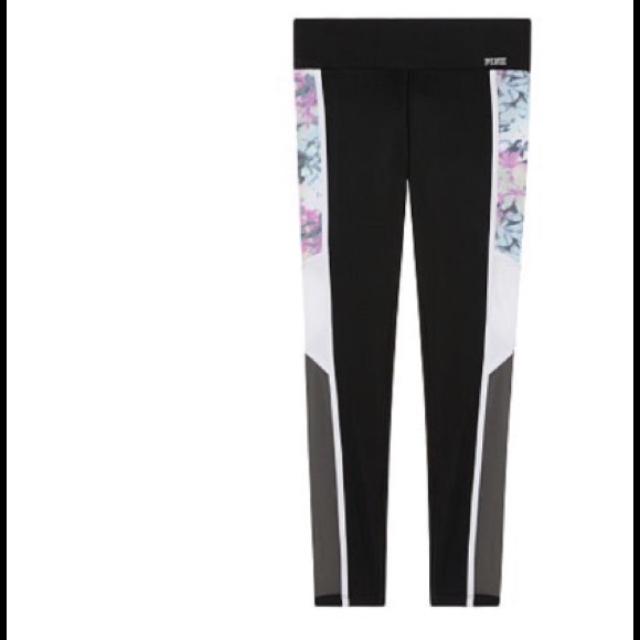 PINK Ultimate Leggings Marble Stripe with Mesh LG - Picture 3 of 4