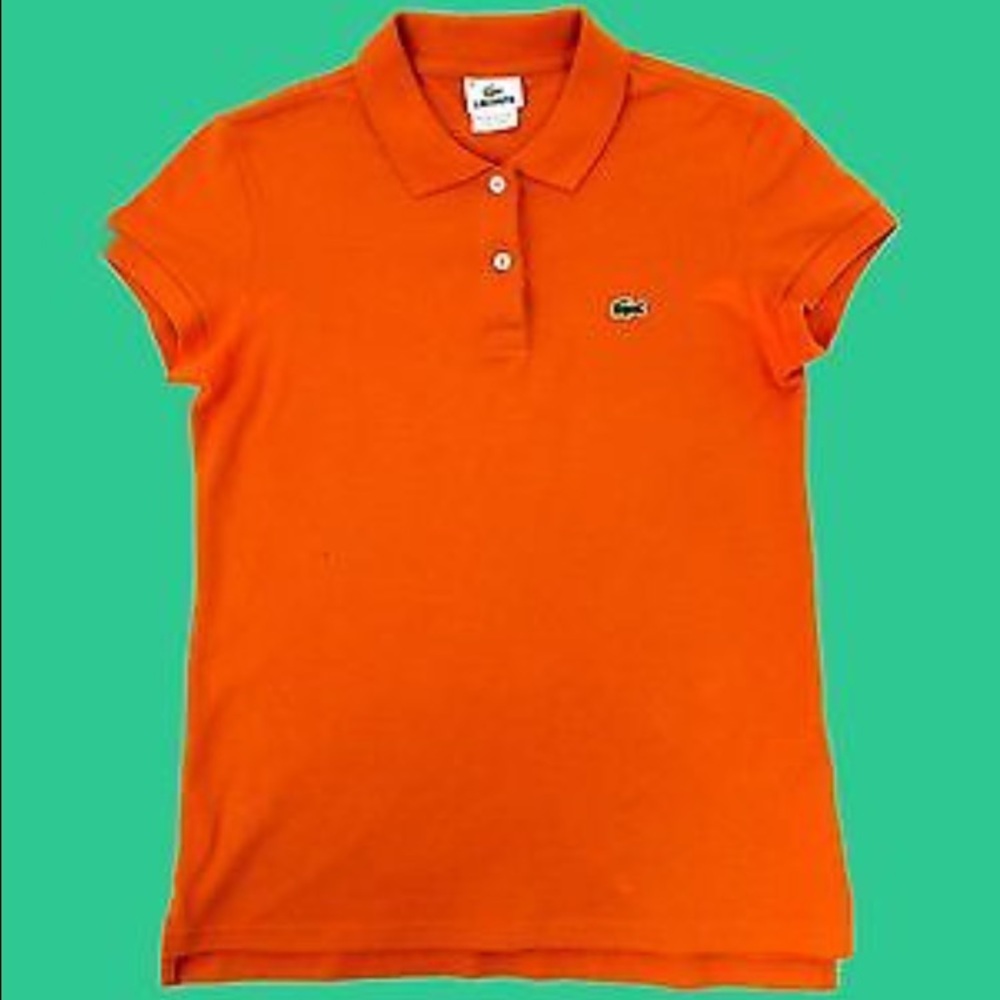 Orange Lacoste polo!