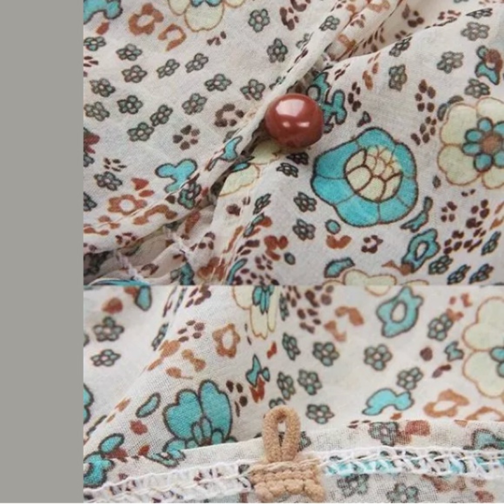 🇺🇸🎄 Turquoise/Brown BOHO Maxi Dress - Picture 6 of 8