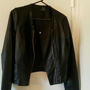 Black faux leather jacket
