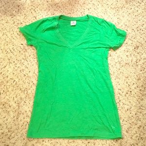 Victoria's Secret Pink Tee - Kelly Green v neck