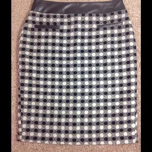 Cynthia Rowley Black/White Check Skirt sz 6