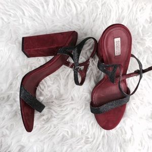 Schutz for anthropologie holiday glitter heels