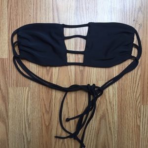 Black Benoa Bandeau Bikini Top