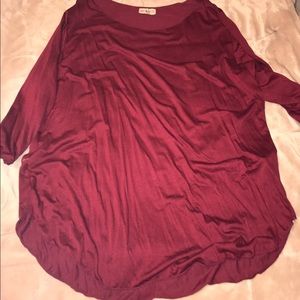 Burgundy colored top