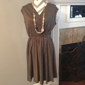 Knit olive dress by Worthington. Sz L