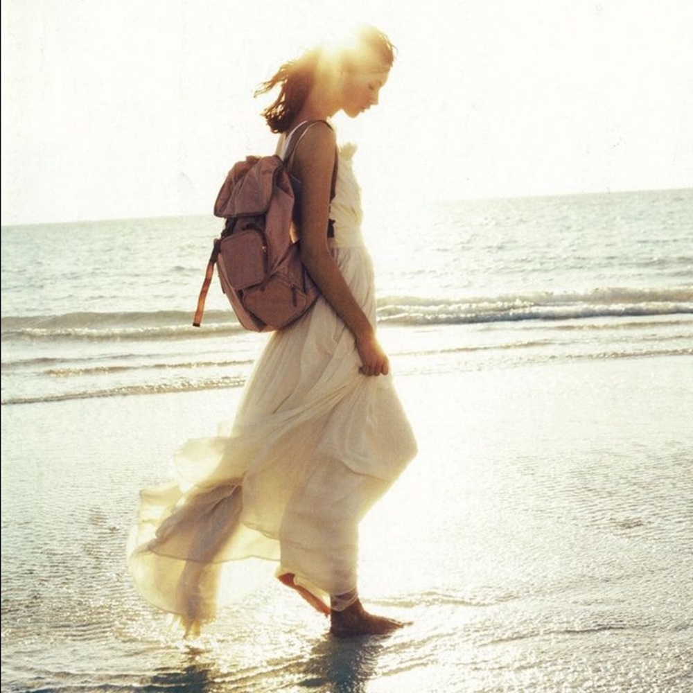 J. Crew Pink Satin Backpack