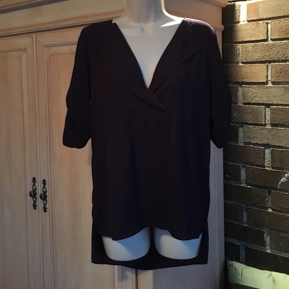 SIS SIS PLUM PURPLE tunic top Sz S