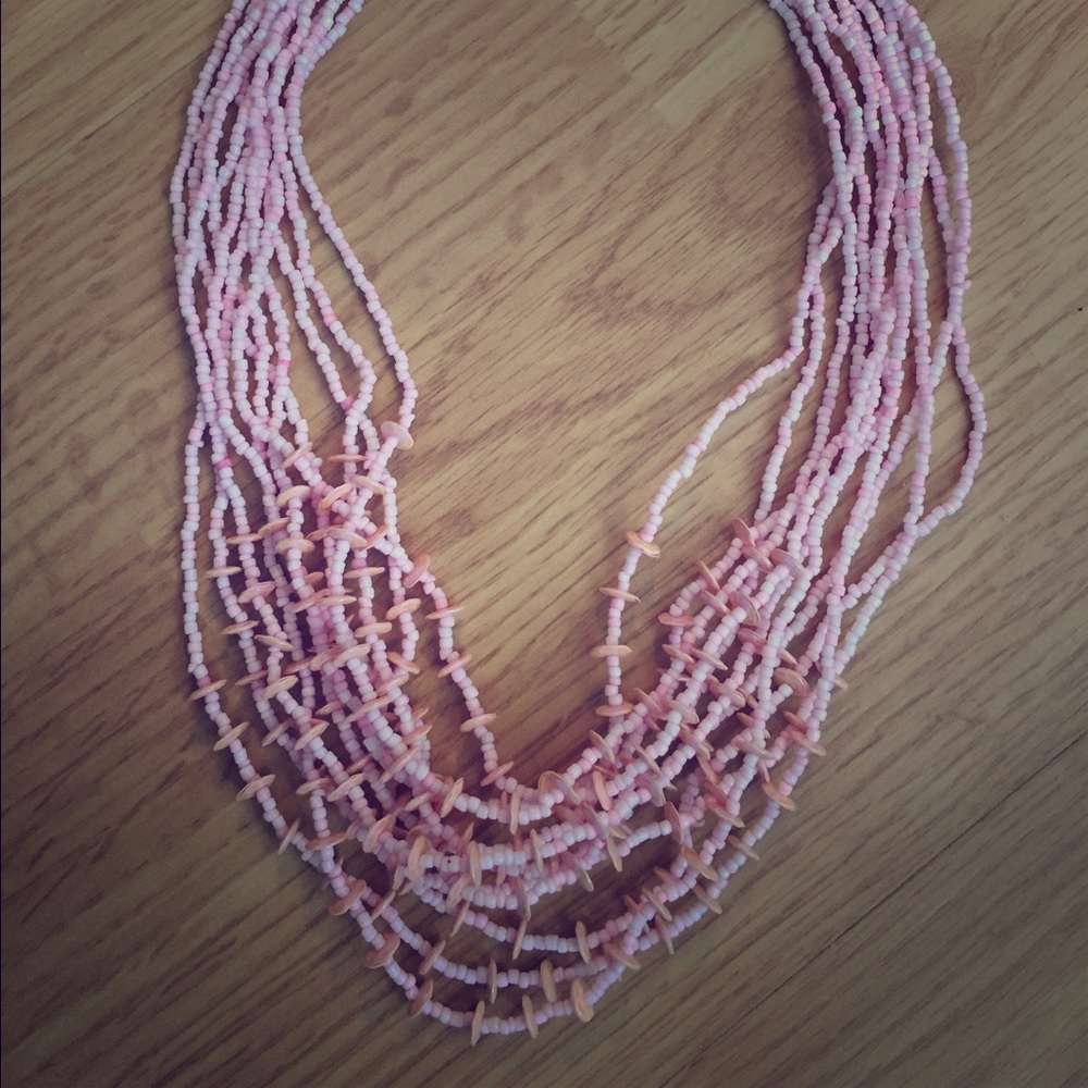 Pink beaded necklace