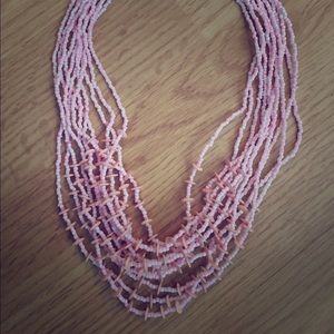 Pink beaded necklace