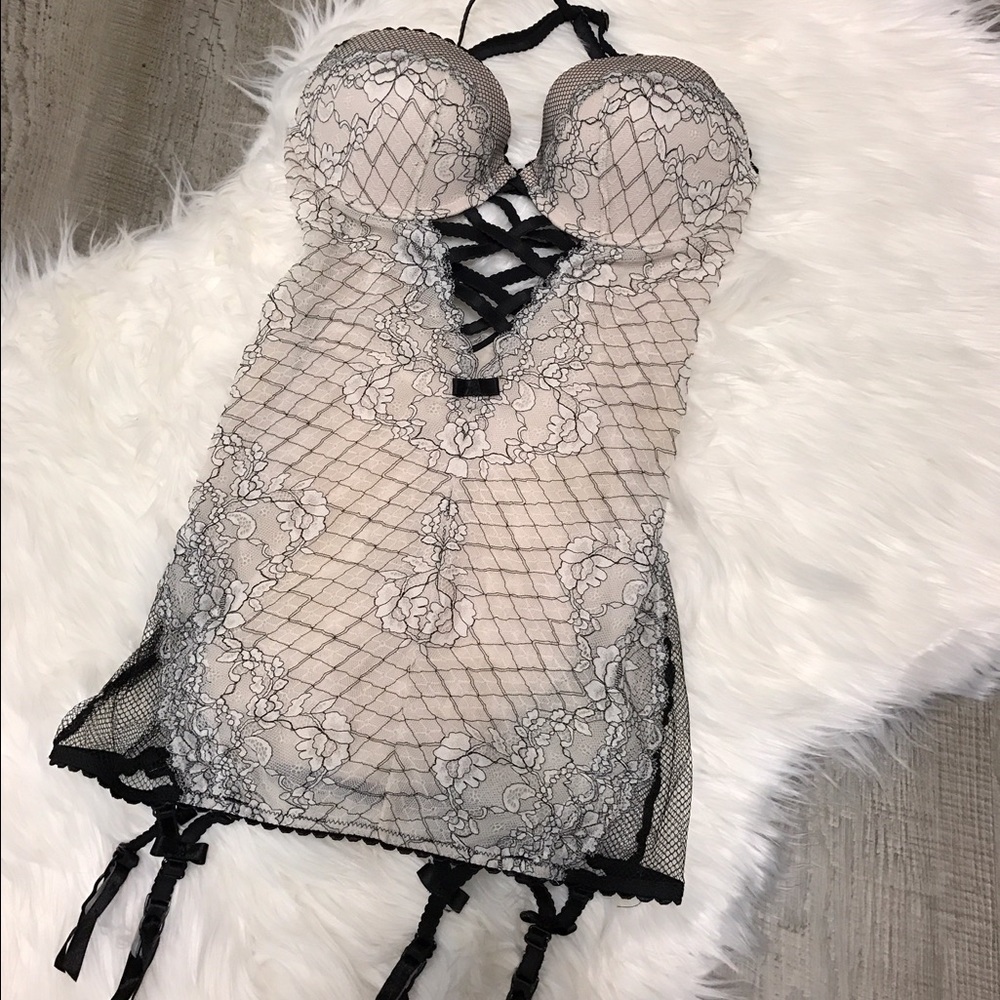 Victoria's Secret lace garter slip