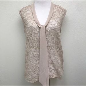 NWOT F21 Lace Necktie Blouse