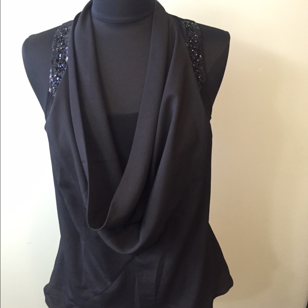 Draped Sequin Tank