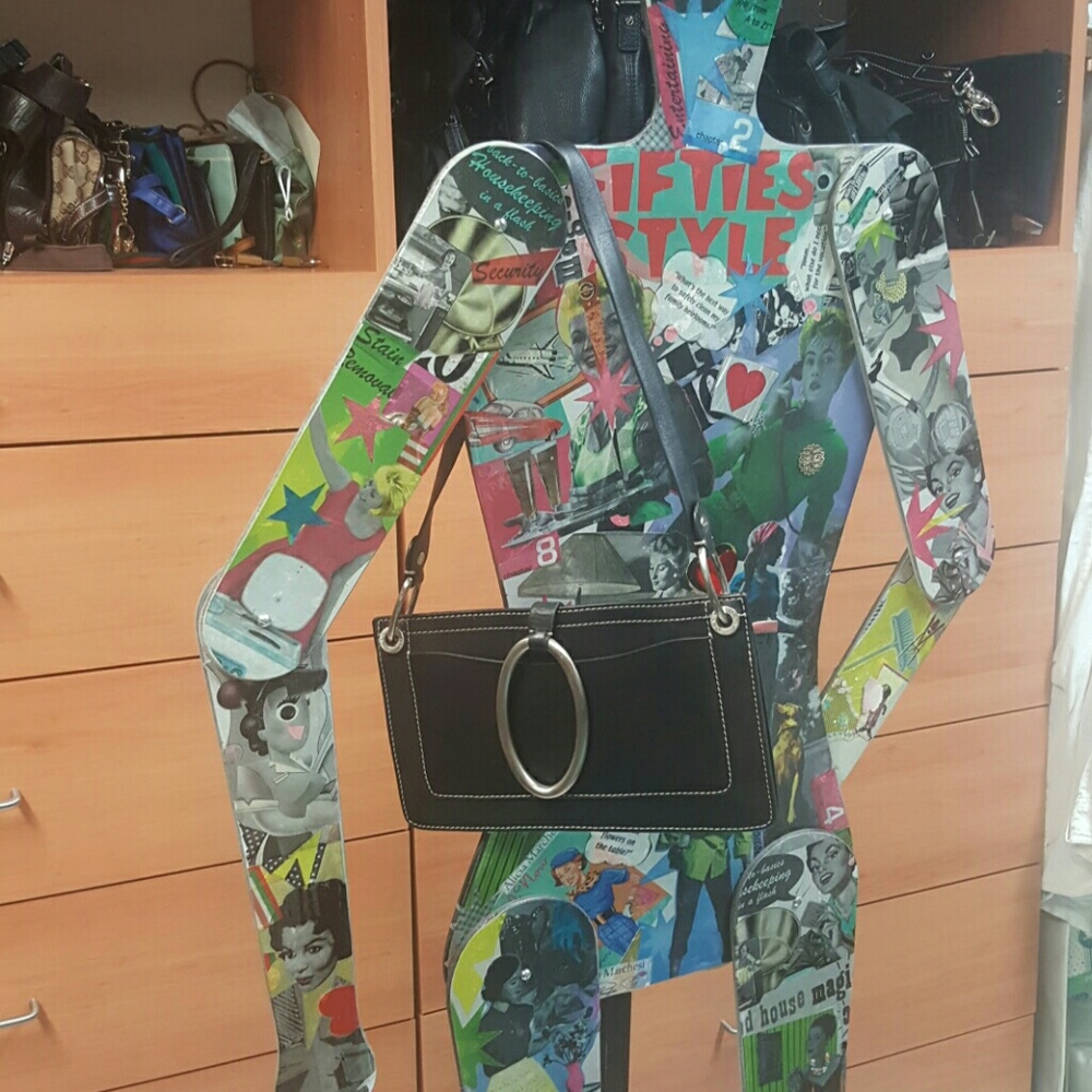 DKNY Black Leather Handbag