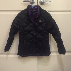 The North Face girls black winter coat 10-12 M.