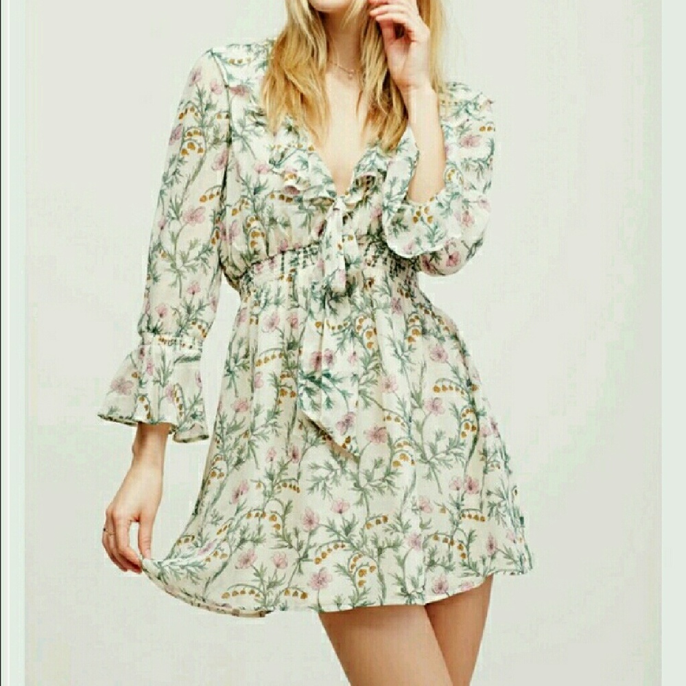 Fre people ruffle me up mini dress