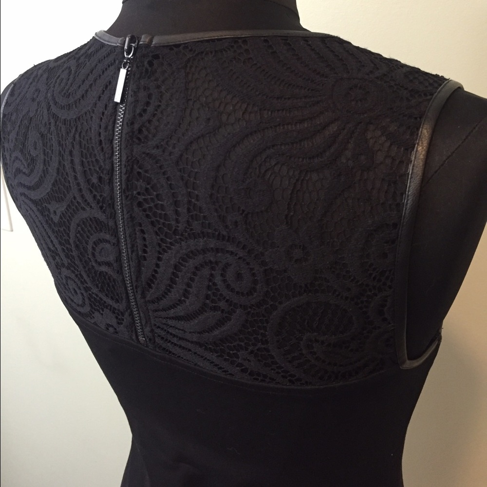 Tart Ponte, Leather, & Lace Top