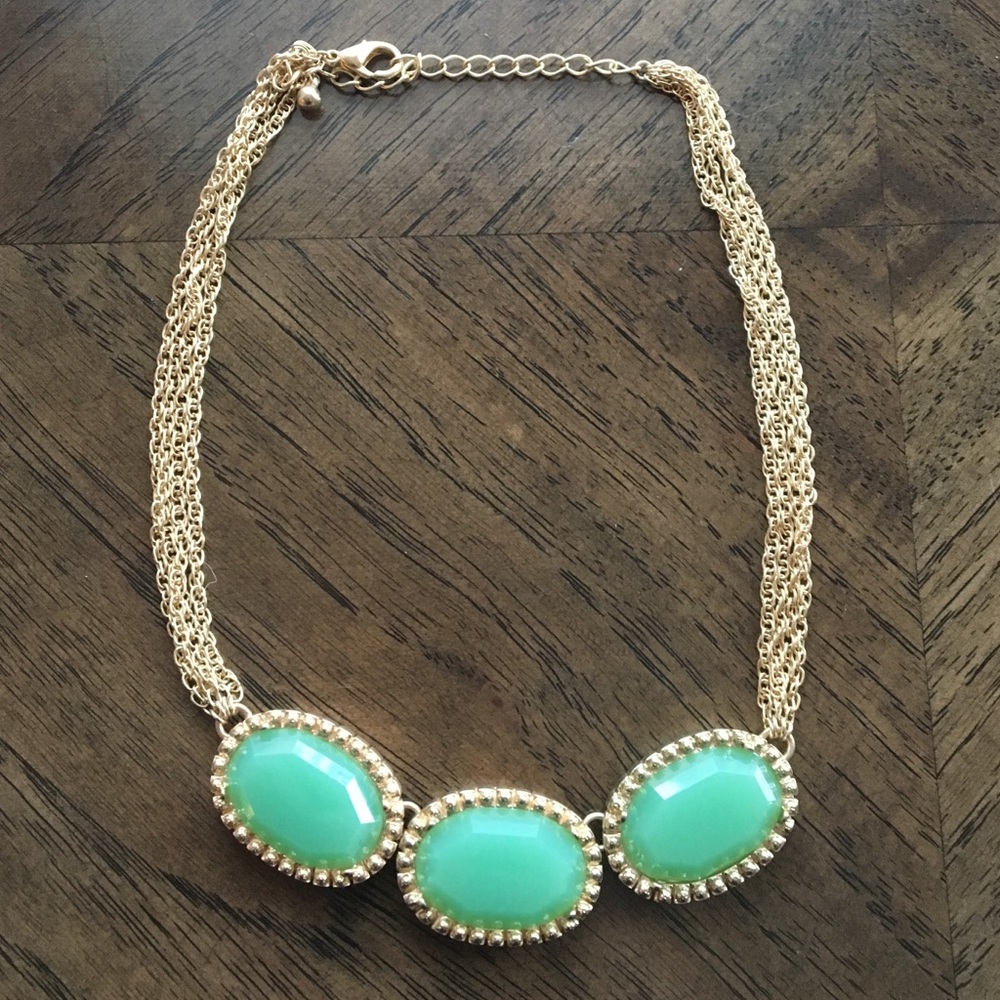 Jade and gold necklace