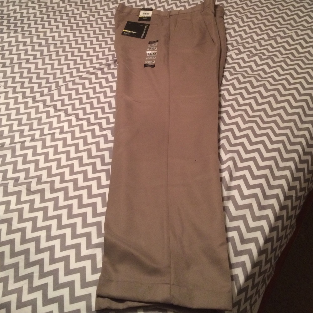 No iron, wrinkle free, stain release