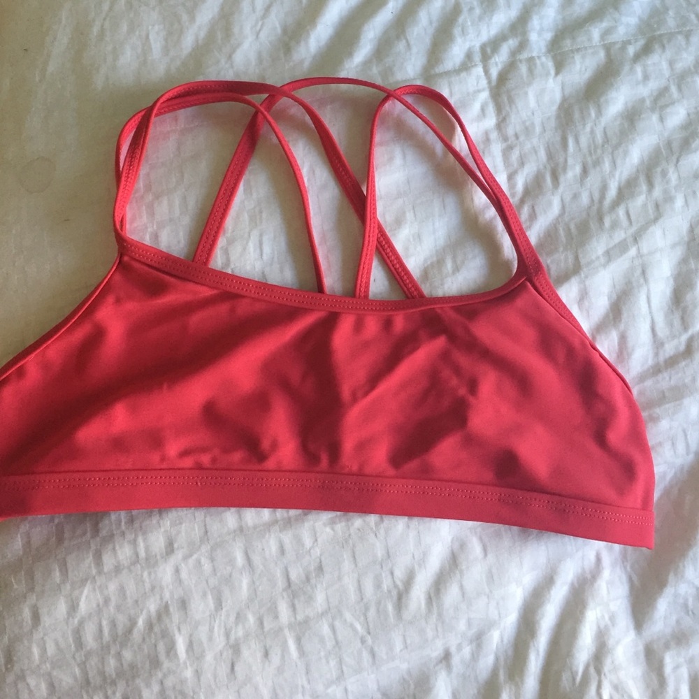 red swim suit top