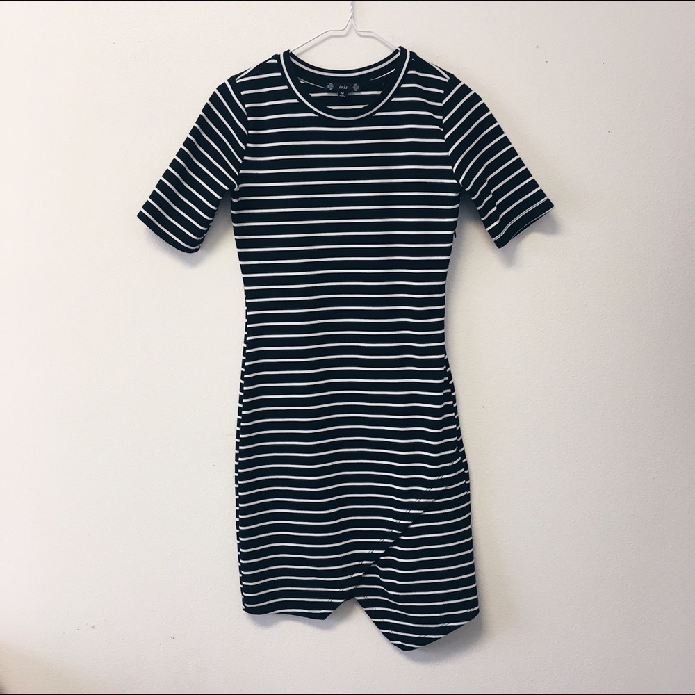 Asymmetric stripe dress
