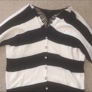 Black + Cream Sweater Stripe