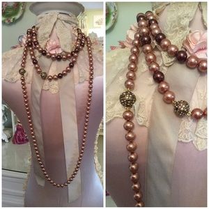 Heidi Daus aubergine beaded and crystal necklace