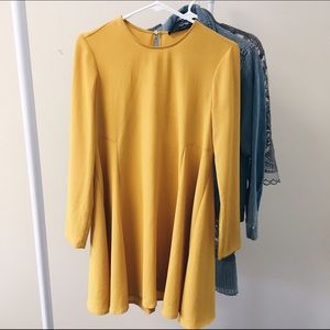 Yellow A line dress