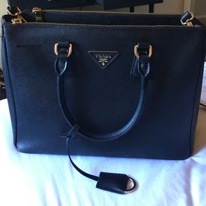 Prada double zip saffiano and wallet