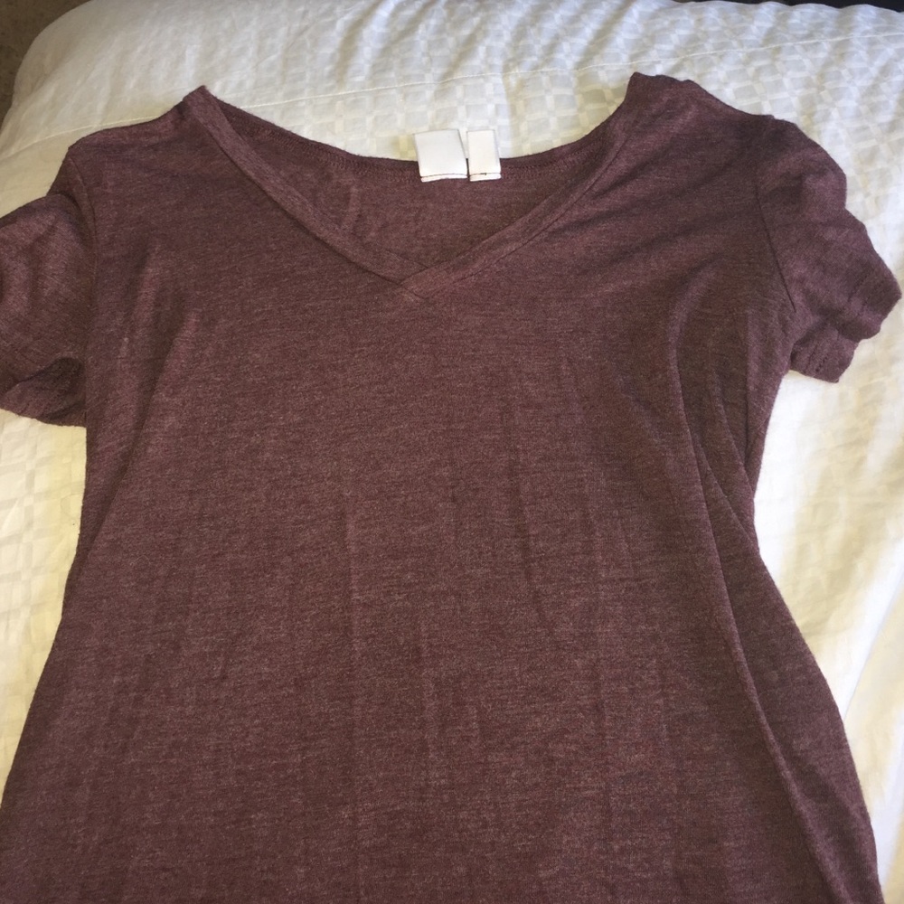 purple v neck