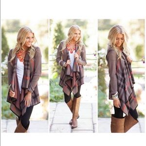 Sweater wrap plaid perfect for any season!