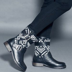 Shoemint Tribal Black & White Boot