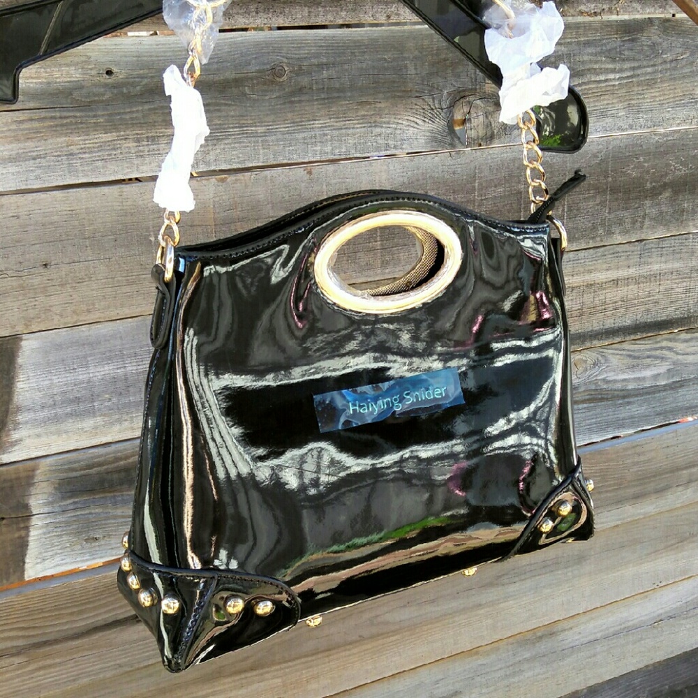 Couture Haiying Snider Little Black Studded Purse