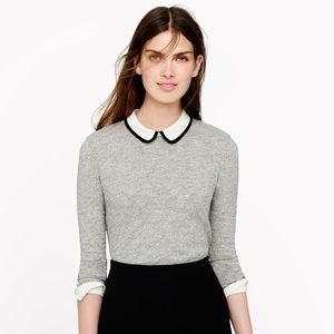 J crew sweatshirt with silk collar