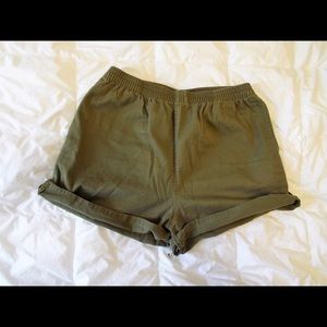 Vintage, high-waisted cotton shorts