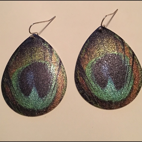 Peacock Earrings NWOT - Picture 1 of 1