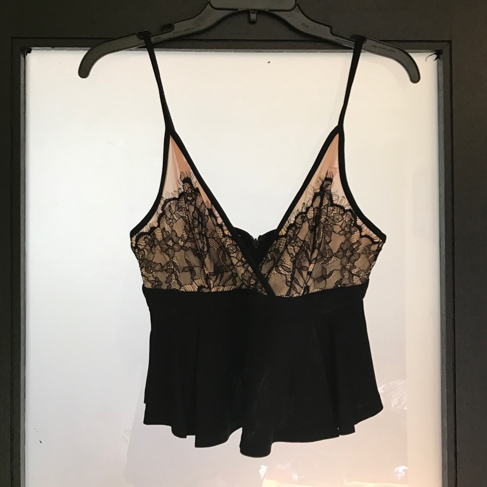 Cropped peplum top