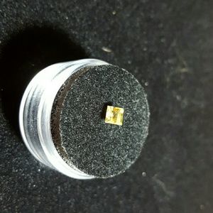 Natural Rare Square Cut Dazzling Yellow Sapphire