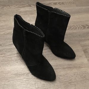 Charles by Charles David Black Suede Booties