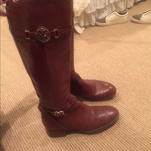 Tory burch brown leather boots