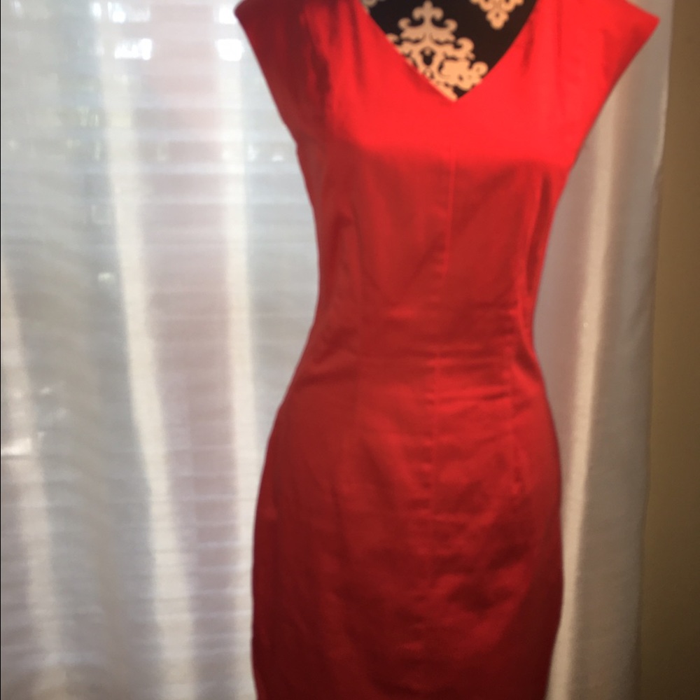 Red Shift Dress